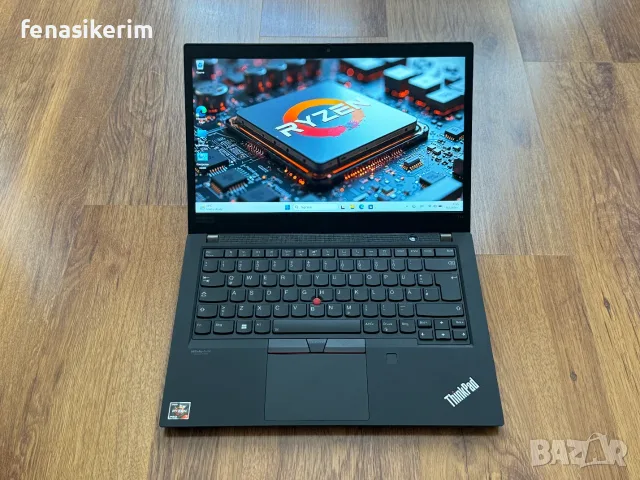 14' Full HD Ryzen 7 PRO 5850u Lenovo ThinkPad T14 Gen 2 16GB DDR4/512GB NVMe/Radeon Pro/E-SIM, снимка 2 - Лаптопи за работа - 55692393
