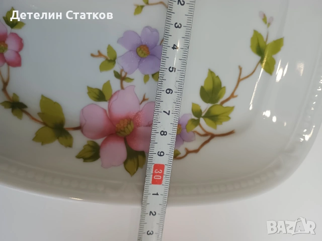 Елегантно порцеланово плато, снимка 10 - Чинии - 54545968