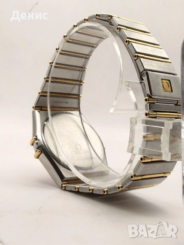 Omega Constellation Manhattan Day-Date Quartz – 18K Gold Bezel & Original Bracelet, снимка 4 - Мъжки - 54894193