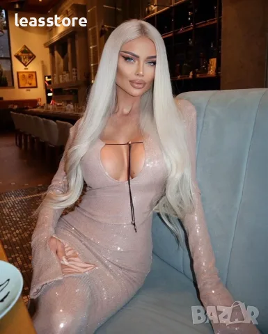 Официална рокля с пайети тип русалка Nude, снимка 15 - Рокли - 55362228