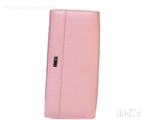 Класическо дамско портмоне естествена кожа — розово, червено, черно, кафяво, снимка 2 - Портфейли, портмонета - 54165113