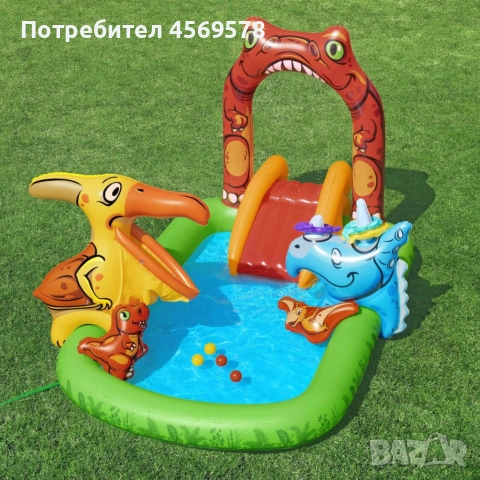 Водна площадка Bestway Jurassic 53160 – Детски мини аквапарк с пързалка и пръскачки! , снимка 2 - Басейни и аксесоари - 54324228