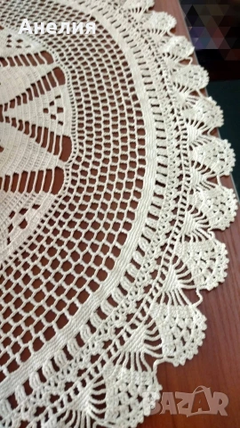 Покривка за маса ръчно изплетена, снимка 2 - Декорация за дома - 54314454