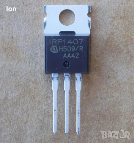 IRF1405PBF /IRF1407 MOSFET-N транзистор Vdss=55V, Id=169A, Rds=0.005Ohm, Pd=330W, снимка 4 - Друга електроника - 35561752