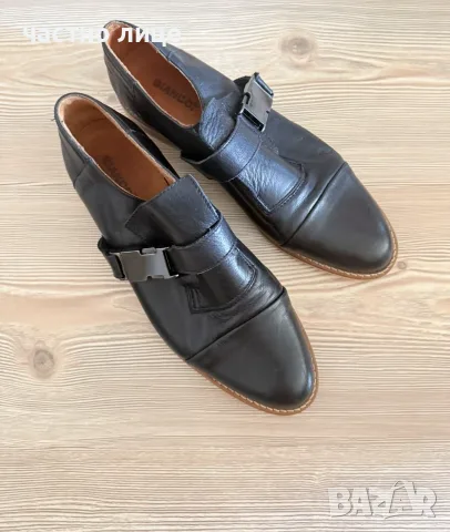 Оригинални кожени обувки BIANCO (Monk Strap) – Естествена кожа, снимка 4 - Дамски ежедневни обувки - 55614564