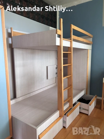 стабилно и функционално двуетажно легло, изработено от висококачествени материали: масив бук, МДФ и , снимка 7 - Спални и легла - 54199649