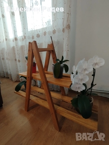 дървен цветарник , снимка 2 - Градински мебели, декорация  - 55140724