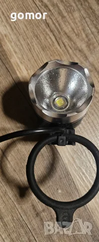 Мощен LED фар за велосипед с Li-ion батерия и зарядно 8.4V, снимка 8 - Аксесоари за велосипеди - 55630266