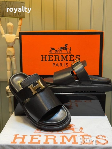 Hermes Нови Стилни Дамски Чехли Ерме Различни Цветове , снимка 5 - Чехли - 54620659