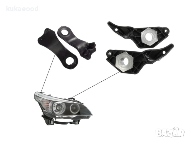 Комплект щипки за захващане на фар BMW 5 E60, снимка 3 - Части - 54190848