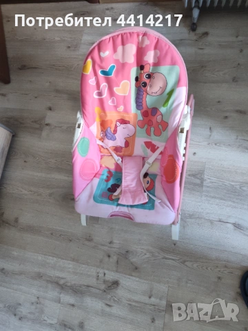Бебешки шезлонг x 2 и дървена люлка калинка, снимка 4 - Детски шезлонги - 54301665