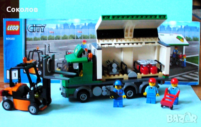 LEGO City Камиони 60020, 60025, 60060 и каскадьорски самолет 60019