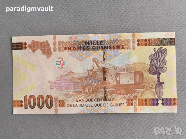 Банкнота - Гвинея - 1000 франка UNC | 2018г., снимка 2 - Нумизматика и бонистика - 55414183