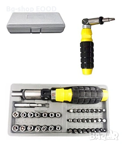 Пълен комплект отвертка с Гъвкаво рамо и аксесоари, 41в1, снимка 9 - Куфари с инструменти - 54089410