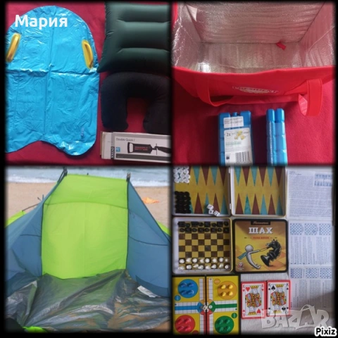 Плажни надуваеми, магнитна игра, помпа, хл. чанта, палатка