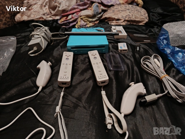 Nintendo Wii синьо + 2 контролера + 2 nunchuk + 21 игри + HDMI, снимка 2 - Nintendo конзоли - 54013940