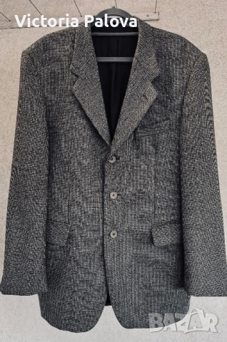 Италианско луксозно сако Carletti Moda Uomo, 100% фина вълна, размер 50