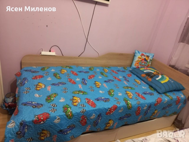 детско юношеско легло за спалня 90/200 със матрак, снимка 3 - Спални и легла - 54728434