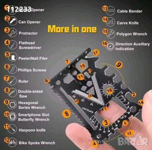 Card Knife-нож-мултитул карта, снимка 3 - Ножове - 54780991