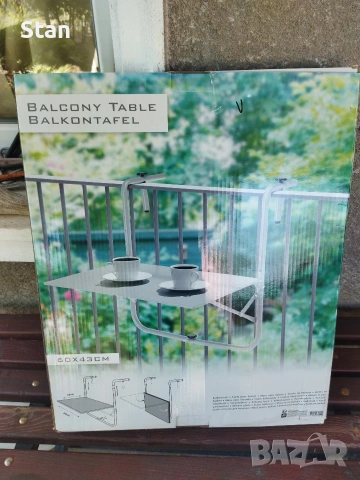 Метална балконска масичка, снимка 3 - Маси - 55079698