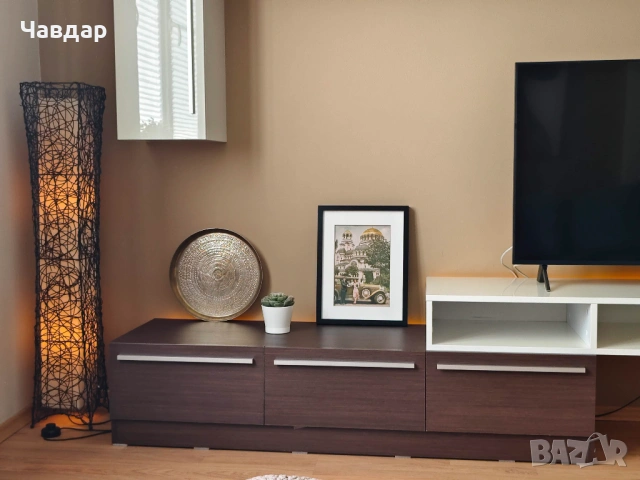 Холна ТВ секция бяло и венге, снимка 4 - Секции и витрини - 53949234