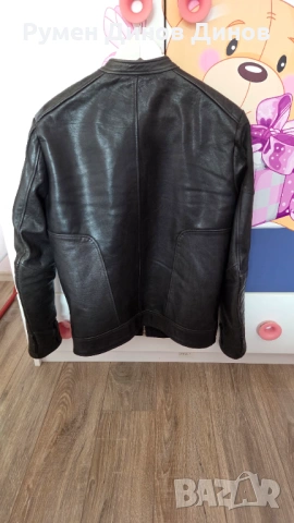 Кожено яке Andy Tankmar by Jack and Jones, снимка 3 - Якета - 54416763