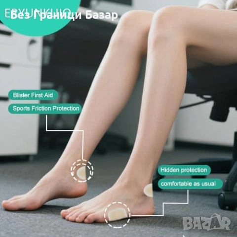 Нови Водоустойчиви гел лепенки за пришки и мазоли на крака 15 броя хидроколоидни подложки за пети, снимка 4 - Други - 55122727
