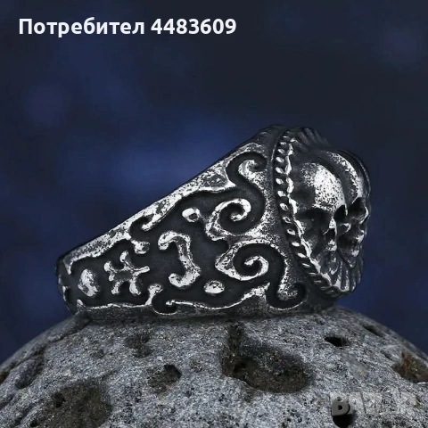 Винтидж пръстен " Черепи " , снимка 3 - Пръстени - 54766595