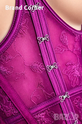 Hunkemöller дамски корсет размер L в наситен цикламен цвят, снимка 3 - Корсети, бюстиета, топове - 54535224