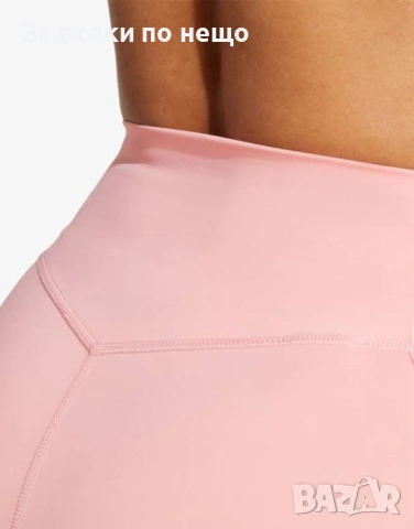 ADIDAS Optimé 4-Inch Raw Cut Hem Leggings Pink Дамски Розов Къс Клин Код P2713, снимка 3 - Клинове - 55054840