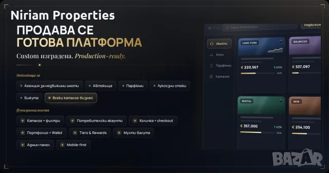 ПРОДАВА СЕ ГОТОВА ПЛАТФОРМА ЗА НЕДВИЖИМИ ИМОТИ, снимка 2 - Други услуги - 55624044