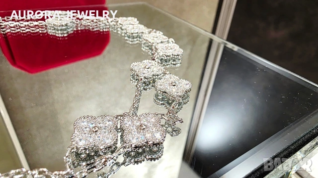 Van Cleef & Arpels VCA 20 Motifs Silver Diamonds Vintage Alhambra Long Clover Дамско Колие, снимка 4 - Колиета, медальони, синджири - 54736724