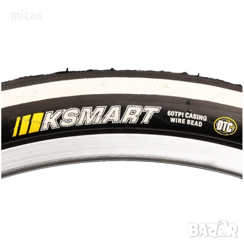 Велосипедна гума KENDA Ksmart (20 x 1.35) (32-406) Черна/Бели ленти, снимка 4 - Части за велосипеди - 54874112