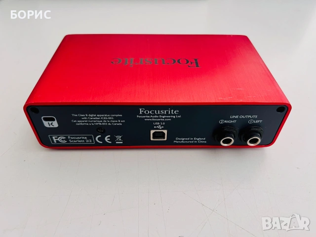 Focusrite Scarlett 2i2 (1st Gen) USB Audio Interface, снимка 3 - Други - 55171563