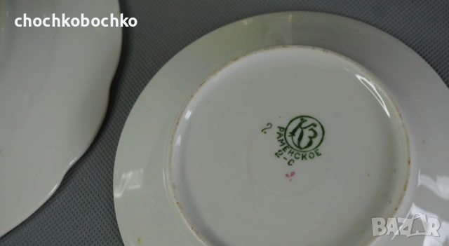 Стар Руски порцелан троен сет чашка за кафе с чинийки, снимка 5 - Други ценни предмети - 54192402