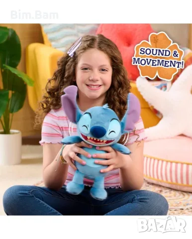 Оригинална плюшена смееща се играчка Stitch / Стич - 28см. / Disney, снимка 3 - Плюшени играчки - 55379555