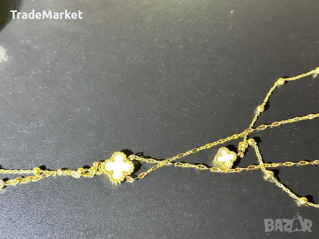 Чисто Ново Дамско Колие Van Cleef & Arpels Alhambra с пълна опаковка, снимка 6 - Колиета, медальони, синджири - 54381713