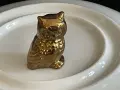Винтидж месингова или бронзова фигурка на бухал., снимка 1