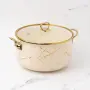 Тенджера Goldmann GM 8017-26B, 26см., Емайл, Индукция, Бял/Старо злато, снимка 2