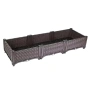Модулна повдигната леха 120x40x22 см – За зеленчуци, билки и цветя, UV устойчива, кафява, снимка 10