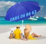 Плажен чадър с UV защита и клапан за вятър с диаметър 1,75 м, снимка 3