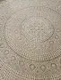 Голяма кръгла покривка на кука (150 см) – Винтидж / Ръчна изработка, снимка 2