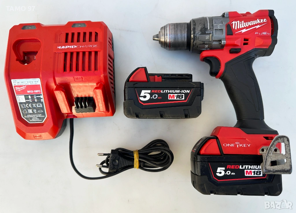 Milwaukee M18 ONEPD3 - Безчетков ударен винтоверт 2x18V 5.0Ah 2024г. 158Nm, снимка 1