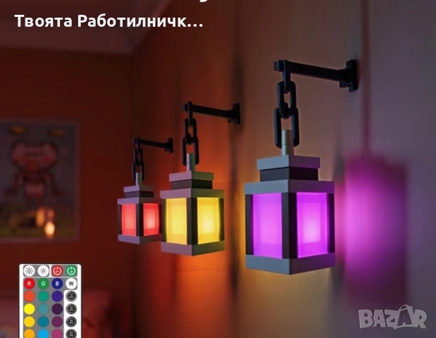 Лампа Minecraft , снимка 3 - Настолни лампи - 54391586