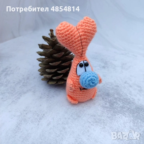 Зайче „Валентинка“. Размер 12 см.