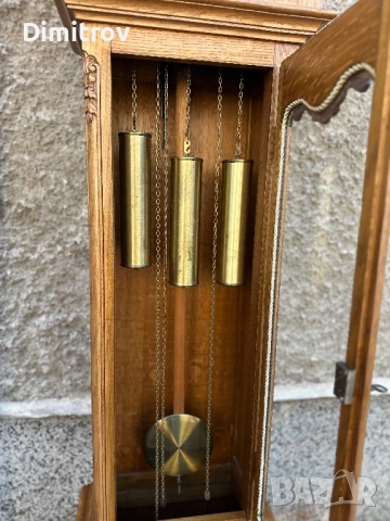 Паркетен механичен часовник Grandfather Clock – Urgos Германия, 3 тежести, снимка 3 - Антикварни и старинни предмети - 54406234