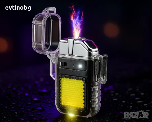 ЕЛЕКТРИЧЕСКА ЗАПАЛКА С LED ФЕНЕР 3 В 1 С 3 РЕЖИМА, ВОДОУСТОЙЧИВА, USB Type-C