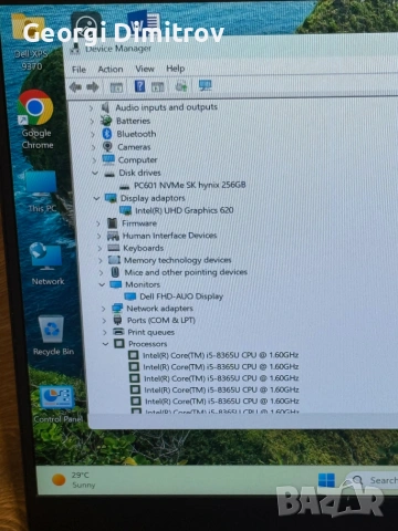 Dell XPS 9380 Intel I5-8365U/8RAM/256 SSD/Intel UHD Graphics/Full HD, снимка 5 - Лаптопи за работа - 54984221