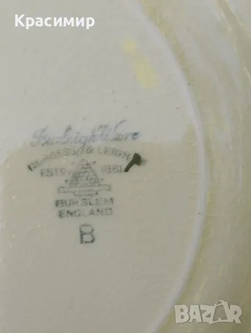 Английски порцелан Burleigh Ware (Burgess & Leigh) – чинии и каничка , снимка 9 - Антикварни и старинни предмети - 55439221