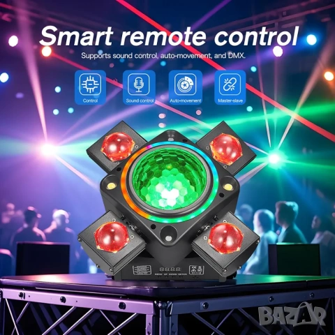 LITTLEBOYNY XJG-102 професионално LED DJ / Disco парти осветление – ЧИСТО НОВО , снимка 5 - Друга електроника - 54692488